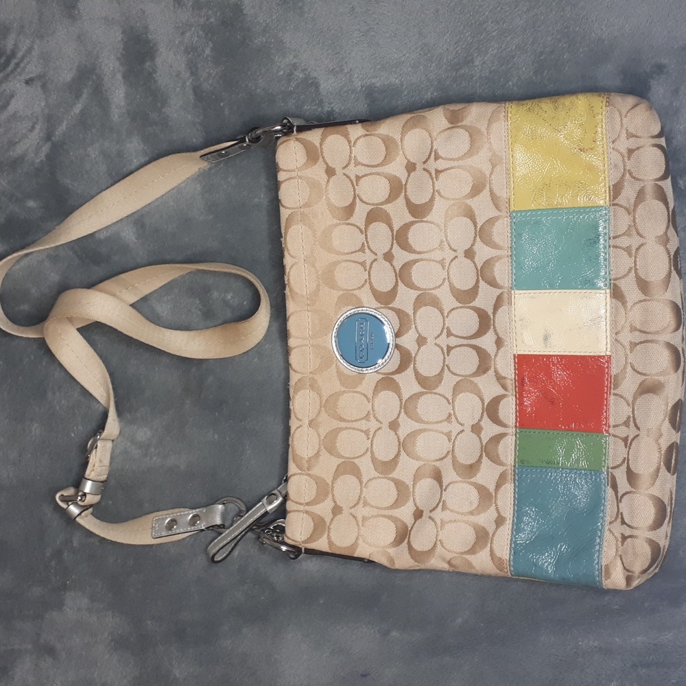 Coach~Signature Patchwork Crossbody